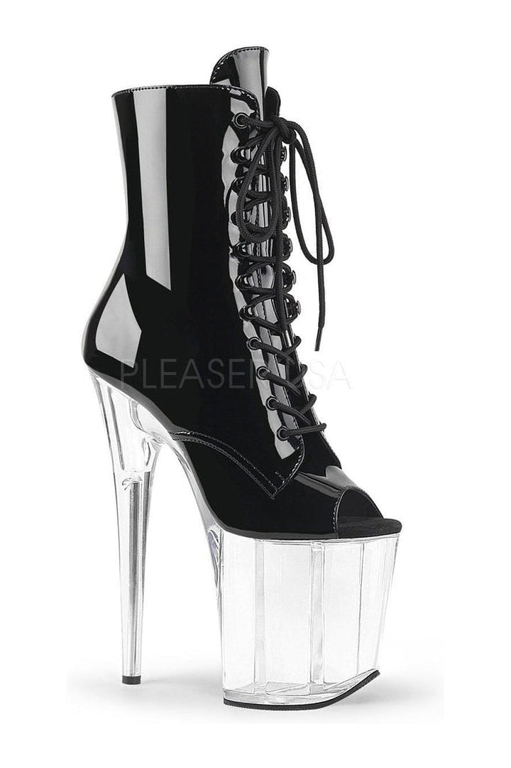 Pleaser Black Ankle Boots Platform Stripper Shoes | Buy at Sexyshoes.com