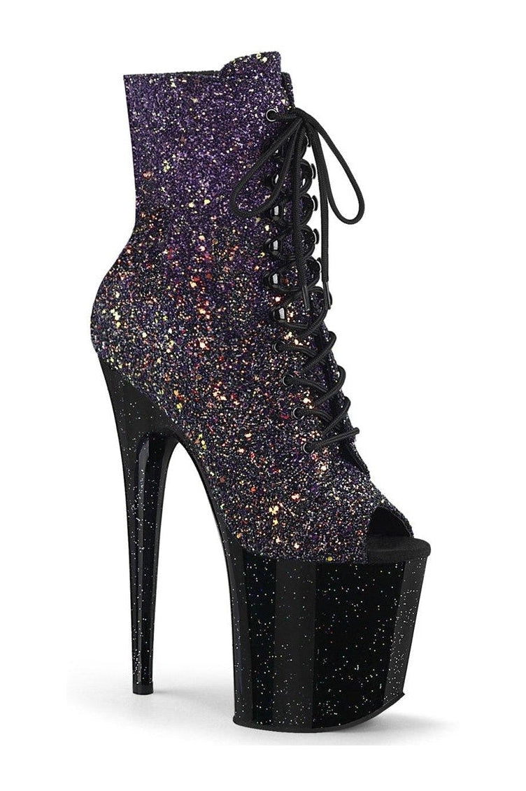 Pleaser Purple Ankle Boots Platform Stripper Shoes | Buy at Sexyshoes.com