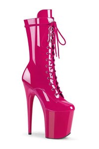 Pleaser FLAMINGO-1050 Exotic Boot in Fuchsia Patent from SexyShoes.com