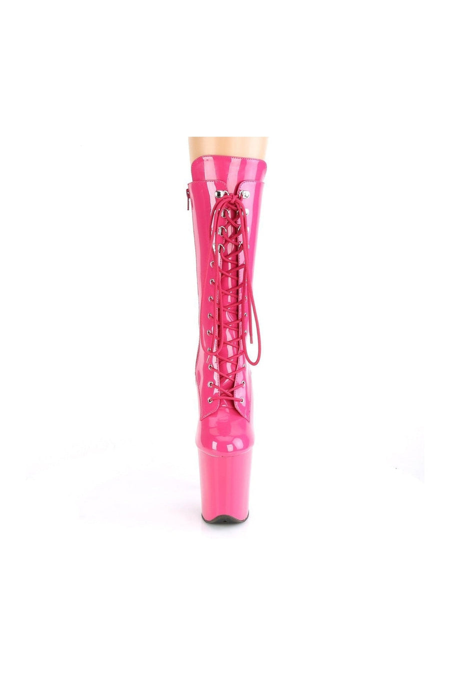 Pleaser FLAMINGO-1050 Exotic Boot in Fuchsia Patent