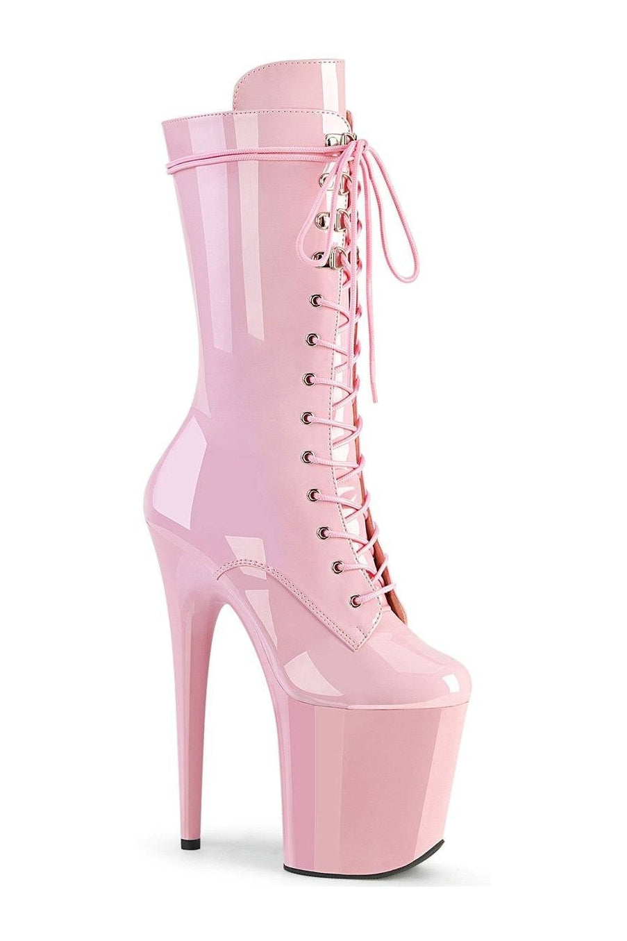 FLAMINGO-1050 Stripper Boot | Pink Patent-Ankle Boots-Pleaser-Pink-10-Patent-SEXYSHOES.COM