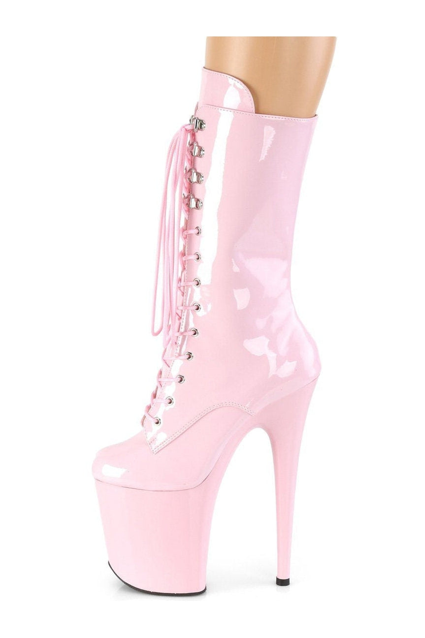 FLAMINGO-1050 Stripper Boot | Pink Patent-Ankle Boots-Pleaser-SEXYSHOES.COM