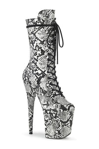 Pleaser FLAMINGO-1050SP Exotic Boot in Black Faux Leather from SexyShoes.com