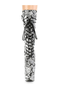 Pleaser FLAMINGO-1050SP Exotic Boot in Black Faux Leather