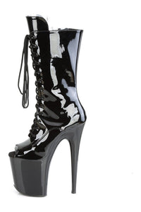 Pleaser FLAMINGO-1051 Exotic Boot in Black Patent