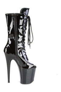 Pleaser FLAMINGO-1051 Exotic Boot in Black Patent