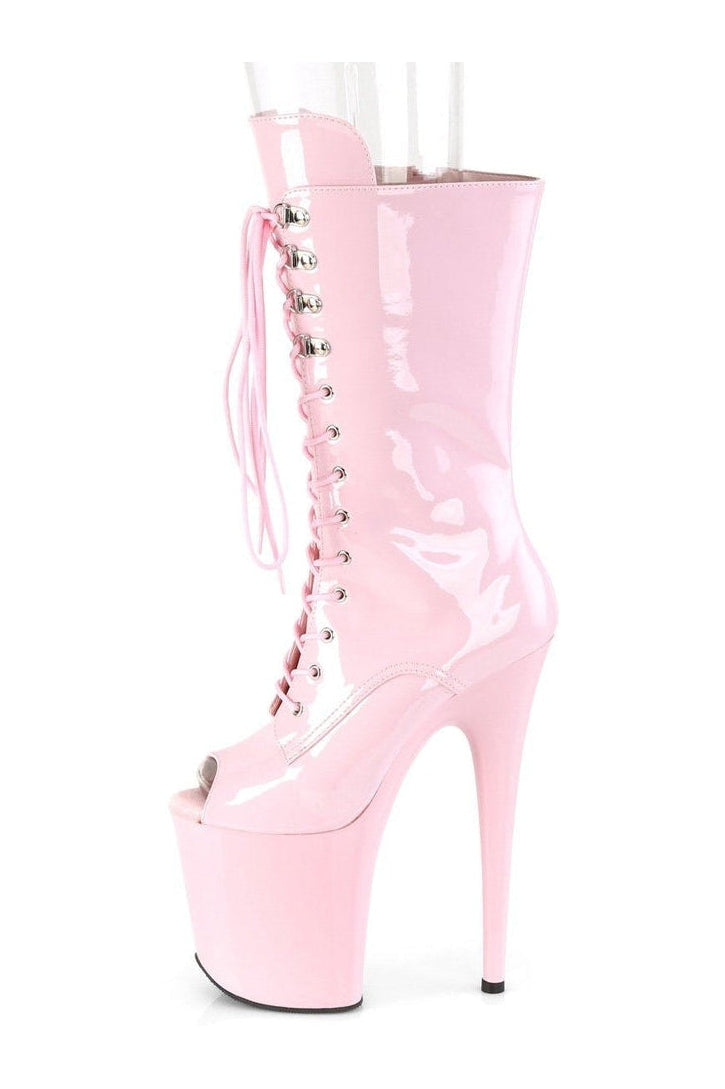 Pleaser FLAMINGO-1051 Exotic Boot in Pink Patent