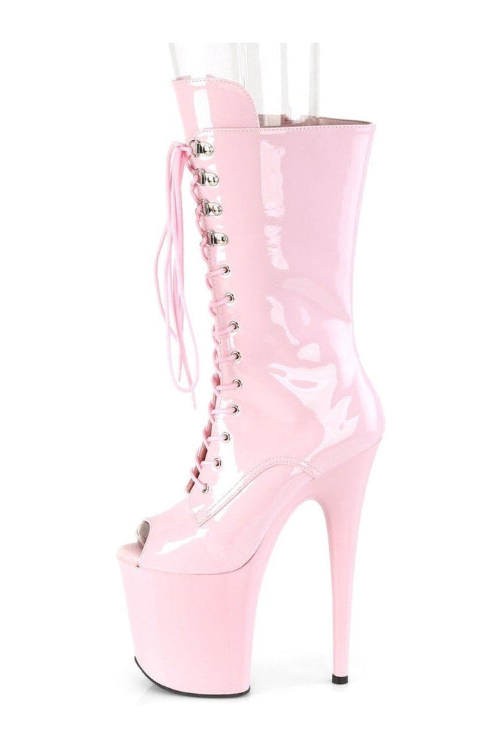 FLAMINGO-1051 Stripper Boot | Pink Patent-Ankle Boots-Pleaser-SEXYSHOES.COM