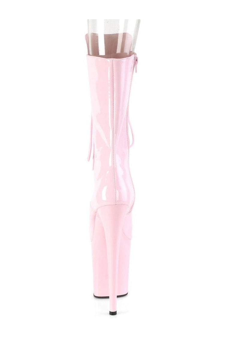Pleaser FLAMINGO-1051 Exotic Boot in Pink Patent