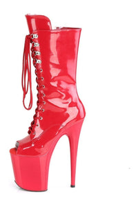 Pleaser FLAMINGO-1051 Exotic Boot in Red Patent