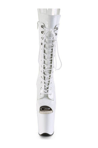 Pleaser FLAMINGO-1051 Exotic Boot in White Patent