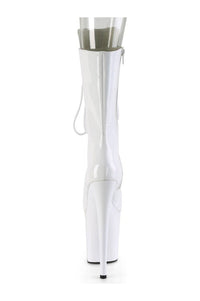 Pleaser FLAMINGO-1051 Exotic Boot in White Patent