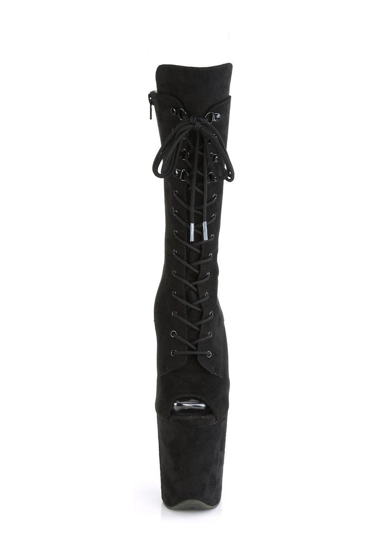 FLAMINGO-1051FS Stripper Knee Boot-Knee Boots-Pleaser-SEXYSHOES.COM
