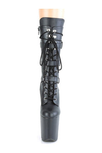 Pleaser FLAMINGO-1053 Exotic Boot in Black Faux Leather