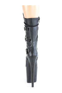 Pleaser FLAMINGO-1053 Exotic Boot in Black Faux Leather