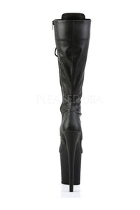 Pleaser FLAMINGO-2023 Platform Boot in Black Faux Leather