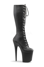 FLAMINGO-2023 Platform Boot  | Black Faux Leather