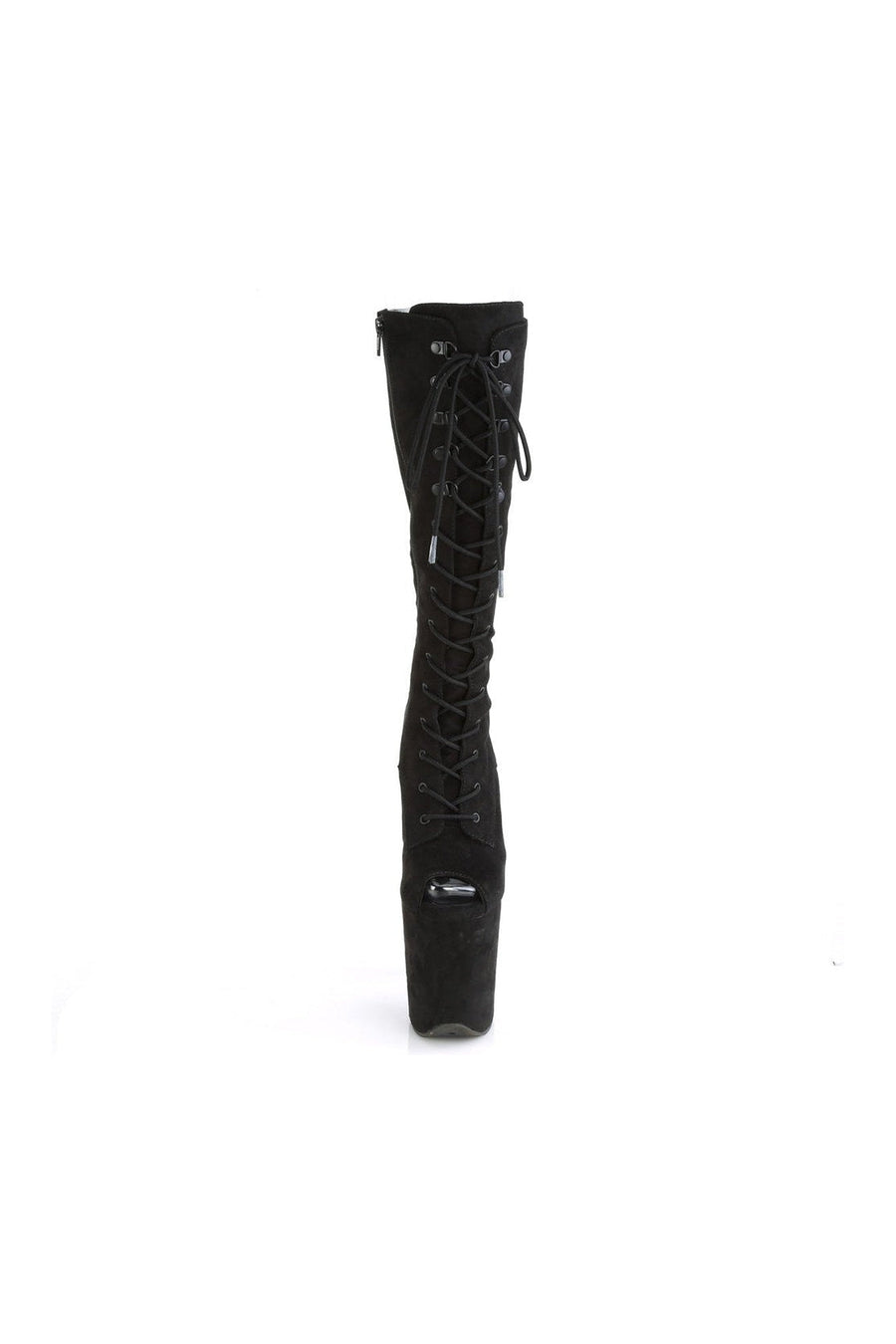 Pleaser FLAMINGO-2051FS Exotic Boot in Black Faux Suede