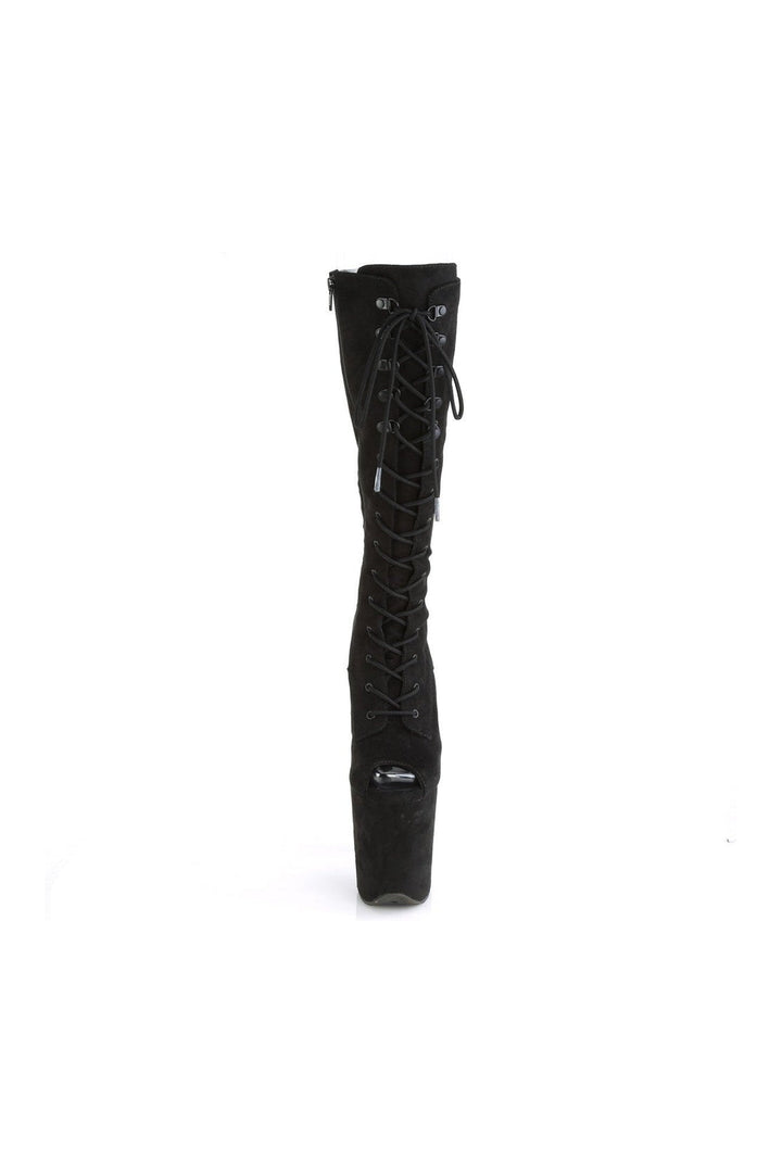 FLAMINGO-2051FS Exotic Boot | Black Faux Suede
