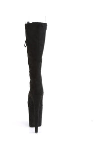 Pleaser FLAMINGO-2051FS Exotic Boot in Black Faux Suede