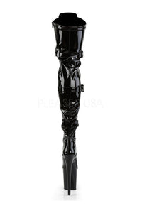 Pleaser FLAMINGO-3028 Platform Boot in Black Patent