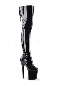 Pleaser FLAMINGO-3063 Platform Boot in Black Patent from SexyShoes.com