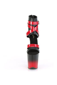 Pleaser FLAMINGO-800-15 Sandal in Black Faux Leather