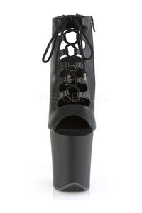 Pleaser FLAMINGO-800-20 Platform Ankle Boot in Black Faux Leather