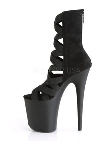 Pleaser FLAMINGO-800-24 Platform Sandal in Black Lycra