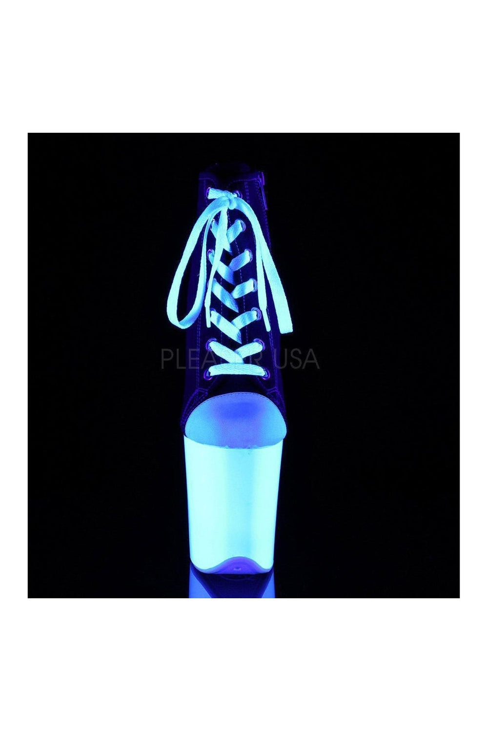 Pleaser FLAMINGO-800SK-02 Platform Pump in Black Canvas