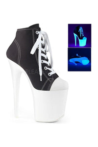 Pleaser FLAMINGO-800SK-02 Platform Pump in Black Canvas from SexyShoes.com