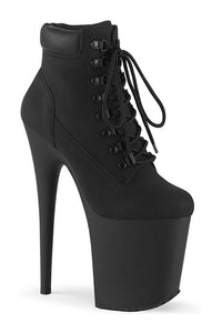 Pleaser FLAMINGO-800TL-02 Exotic Boot in Black Faux Leather from SexyShoes.com