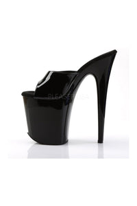 Pleaser FLAMINGO-801 Platform Slide in Black Patent