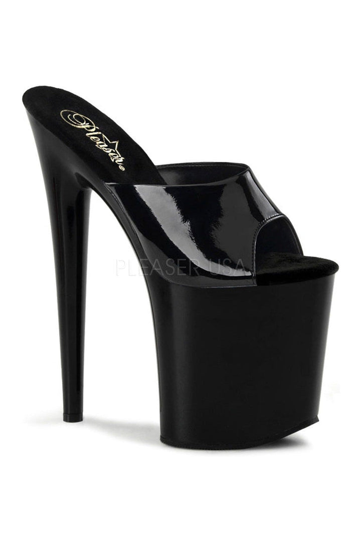 Pleaser Black Slides Platform Stripper Shoes | Buy at Sexyshoes.com