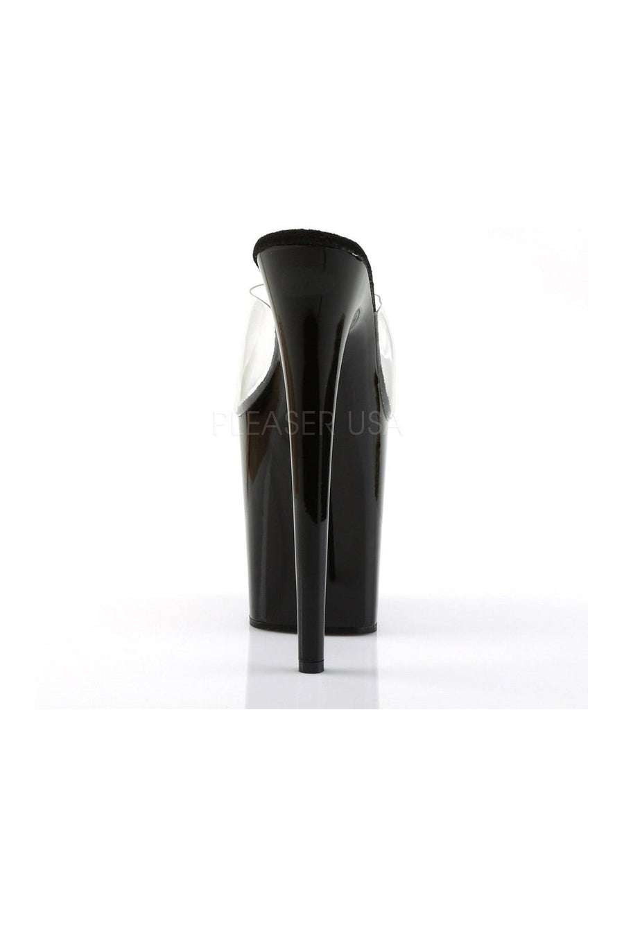 Pleaser FLAMINGO-801 Platform Slide in Black Vinyl