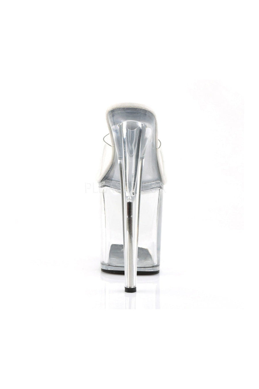 Pleaser FLAMINGO-801 Platform Slide in Clear Vinyl