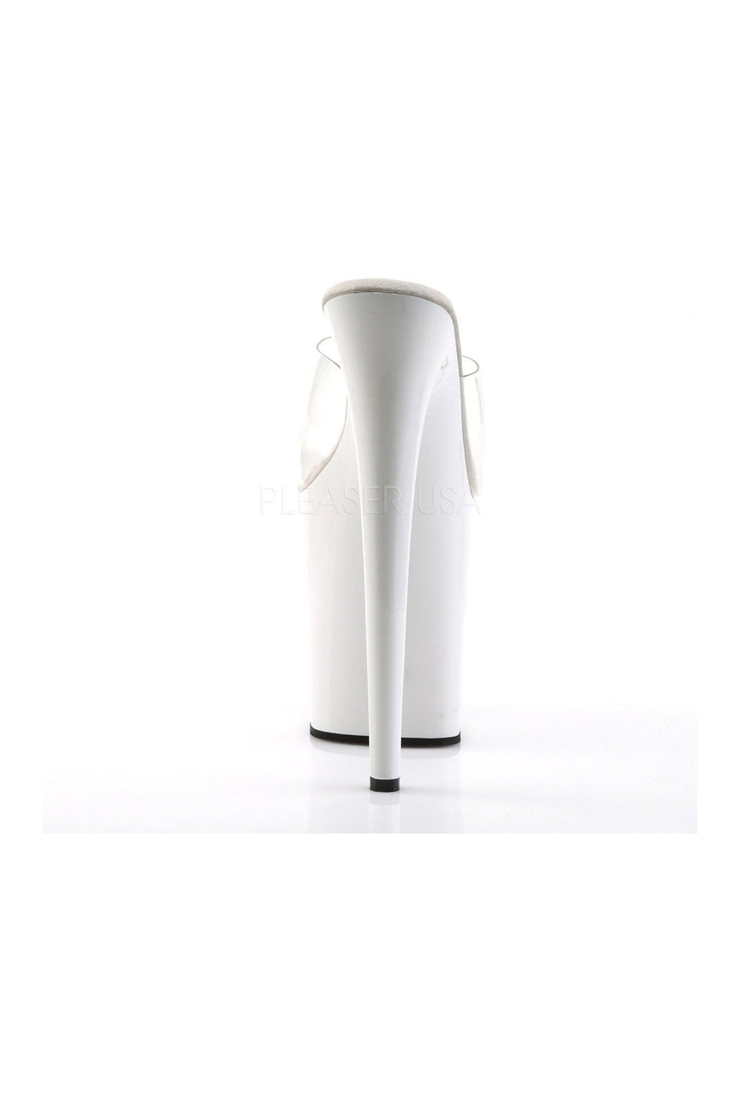 Pleaser FLAMINGO-801 Platform Slide in Clear Vinyl