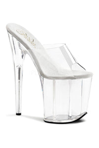 Pleaser FLAMINGO-801 Platform Slide in Clear Vinyl from SexyShoes.com