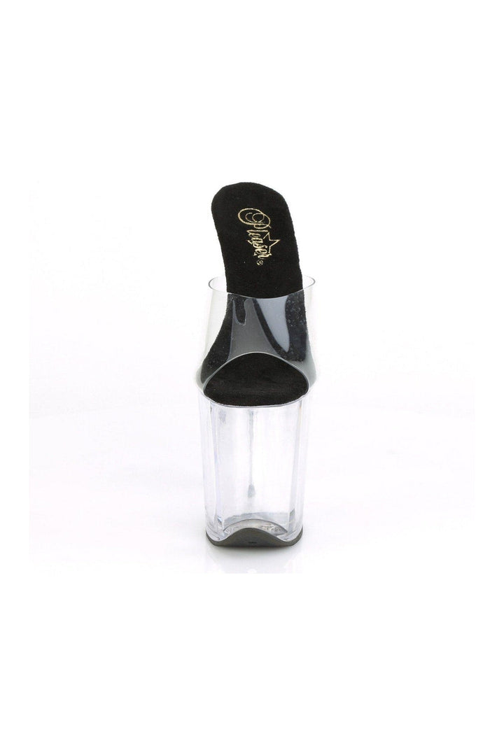 FLAMINGO-801 Exotic Slide | Black Faux Leather
