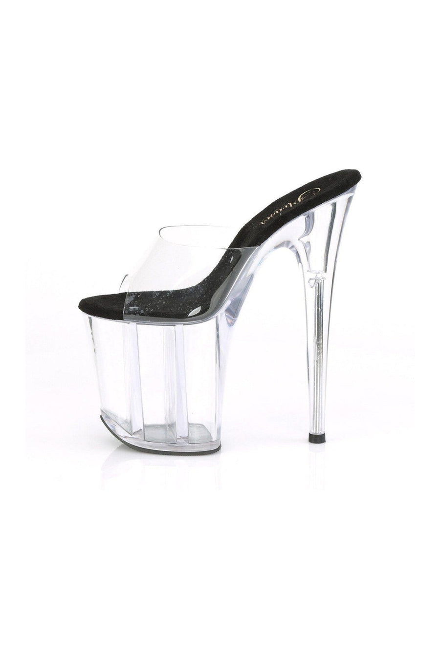 Pleaser FLAMINGO-801 Exotic Slide in Black Faux Leather