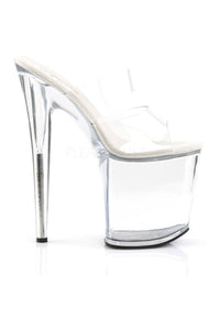 Pleaser FLAMINGO-802 Platform Slide in Clear Vinyl