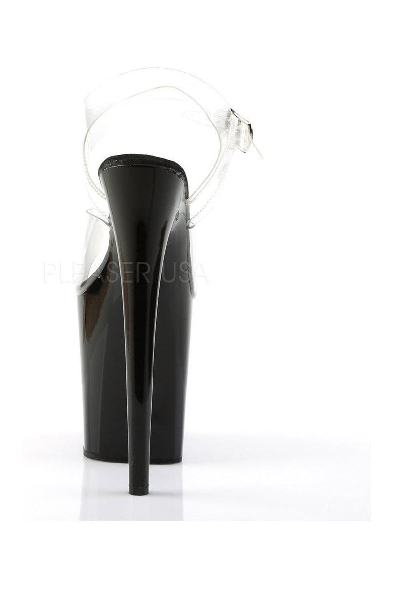Pleaser FLAMINGO-808 Platform Sandal in Black Vinyl