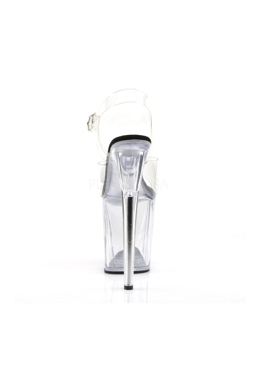FLAMINGO-808 Platform Sandal | Black Vinyl-Pleaser-Sandals-SEXYSHOES.COM