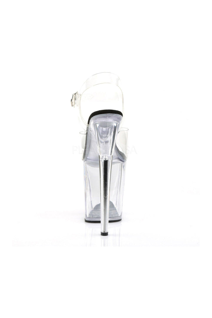 FLAMINGO-808 Platform Sandal | Black Vinyl-Pleaser-Sandals-SEXYSHOES.COM