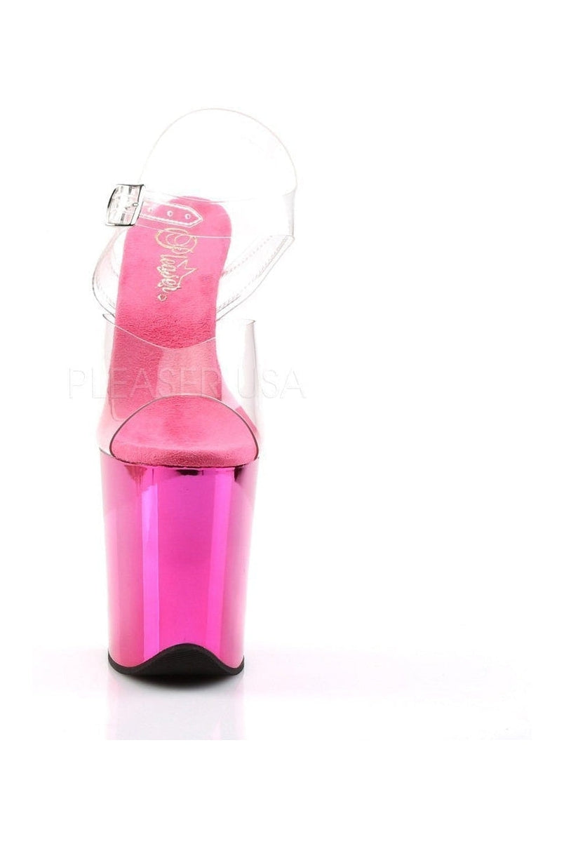 Pleaser FLAMINGO-808 Platform Sandal in Clear Vinyl