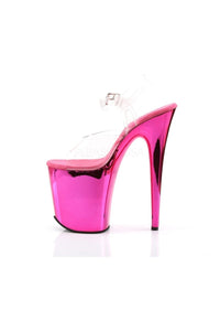 Pleaser FLAMINGO-808 Platform Sandal in Clear Vinyl