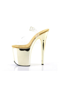 Pleaser FLAMINGO-808 Platform Sandal in Clear Vinyl