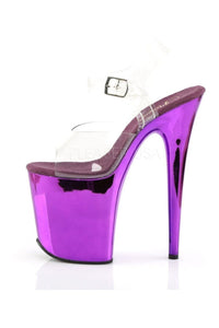 Pleaser FLAMINGO-808 Platform Sandal in Clear Vinyl