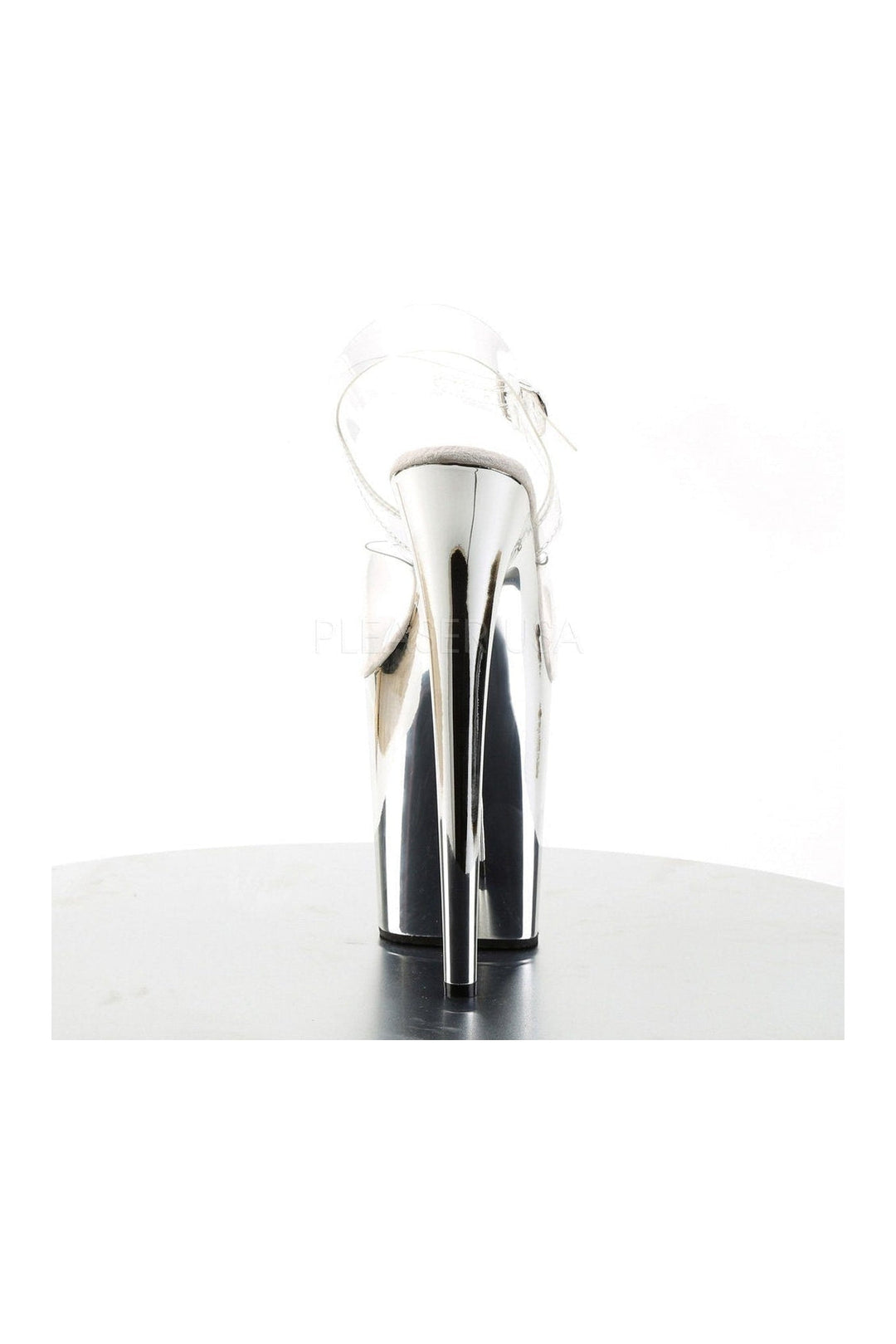 Pleaser FLAMINGO-808 Platform Sandal in Clear Vinyl