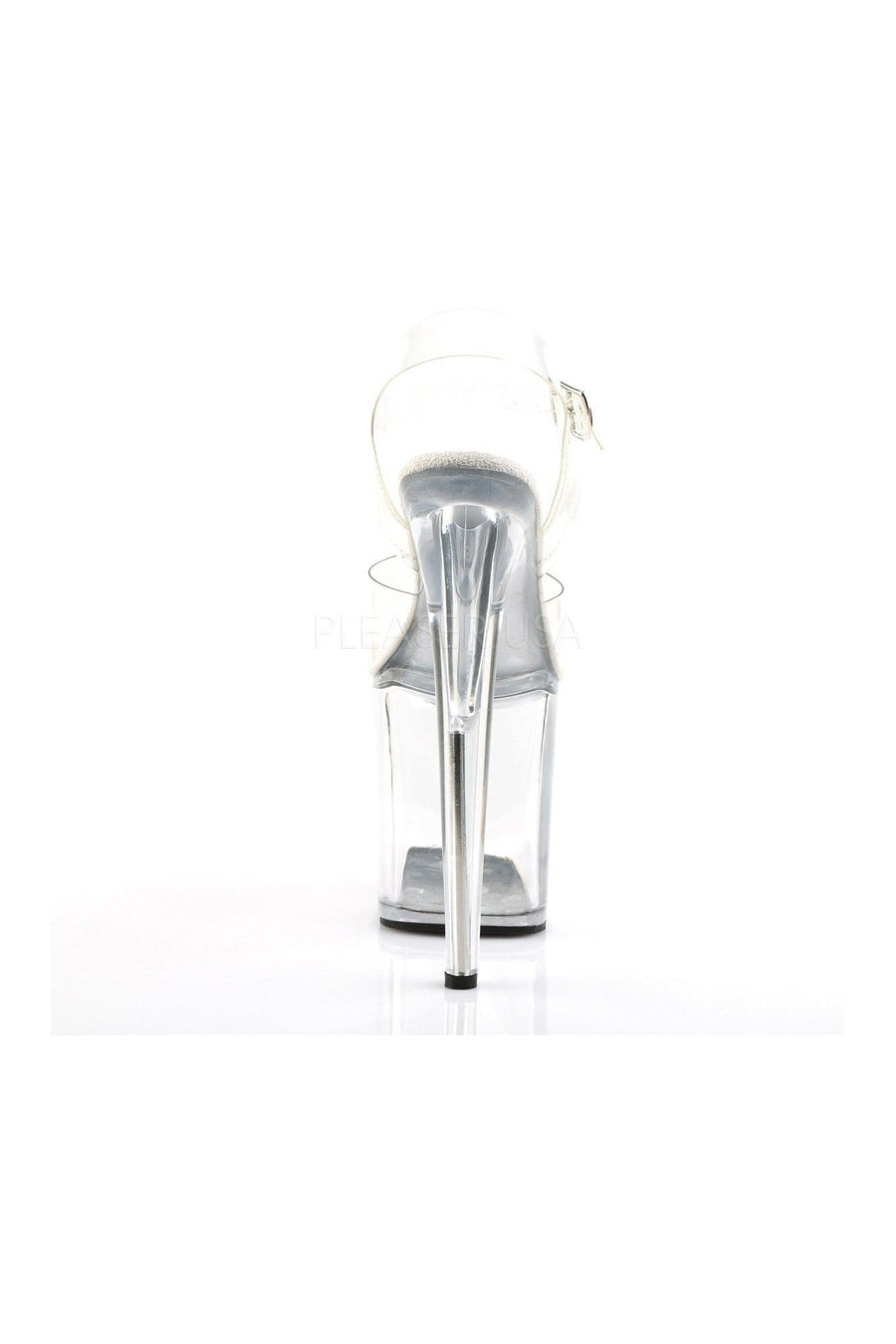 Pleaser FLAMINGO-808 Platform Sandal in Clear Vinyl